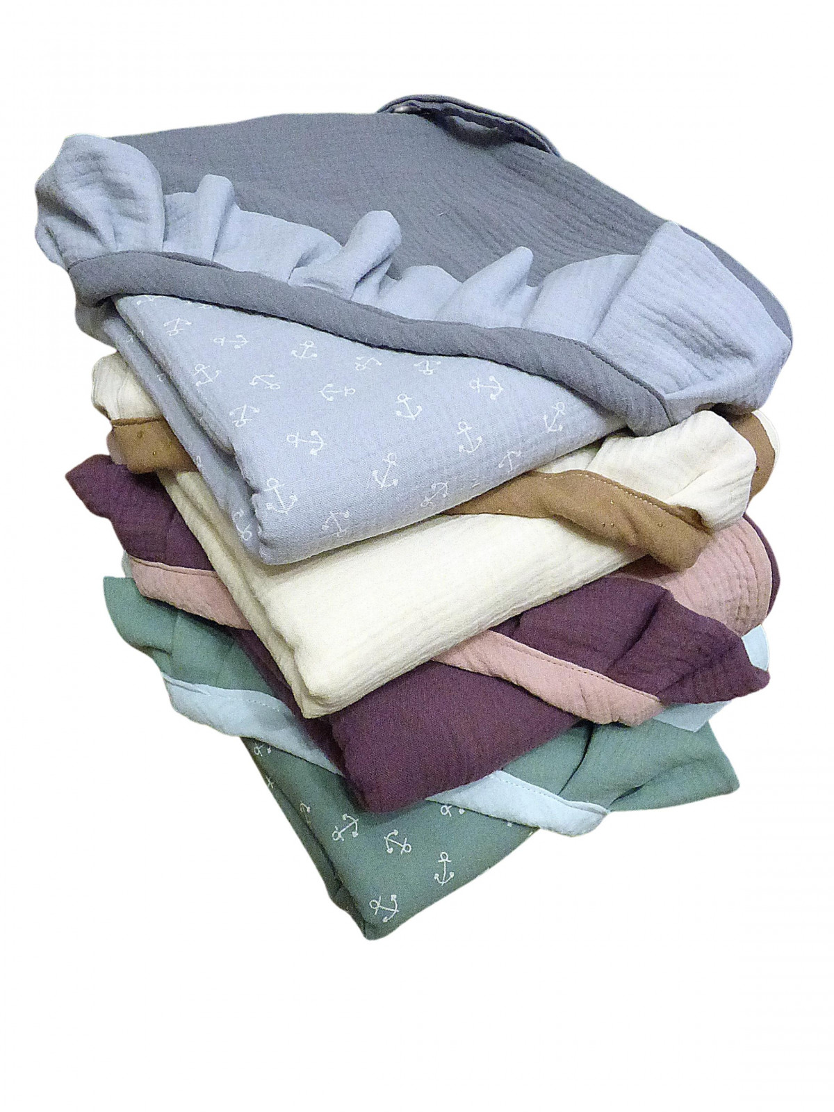Muślinowy ręcznik z kapturkiem -duży dla niemowlaka i przedszkolaka